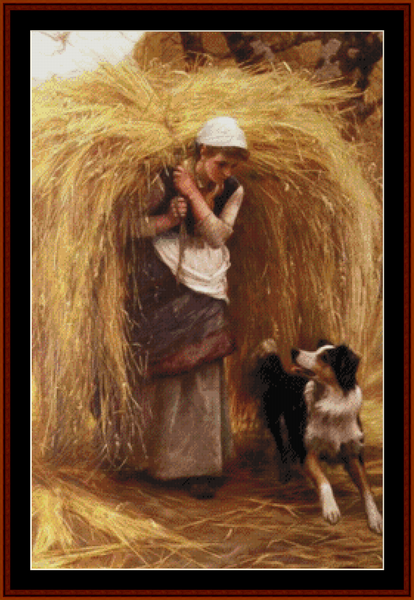 Returning from the Hayfield - Arthur Hacker pdf cross stitch pattern