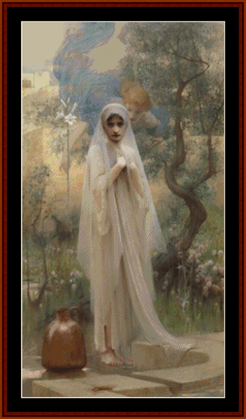 The Annunciation - Arthur Hacker pdf cross stitch pattern