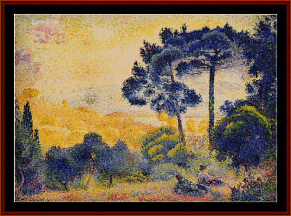 Provence Landscape - H.E. Cross cross stitch pattern