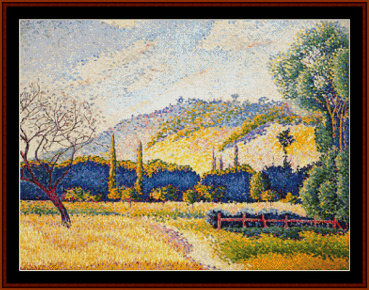 Rural Landscape - H.E. Cross cross stitch pattern