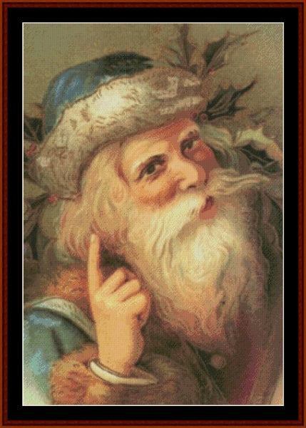 Santa is Listening - Christmas pdf cross stitch pattern