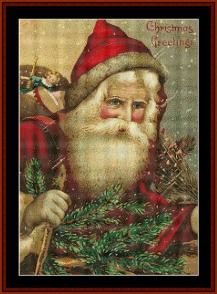 Christmas Greetings - Holiday pdf cross stitch pattern