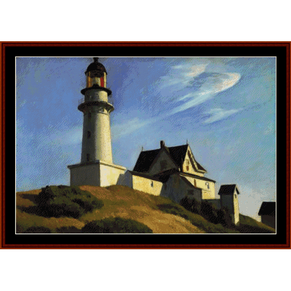 Lighthouse II - Edward Hopper cross stitch pattern