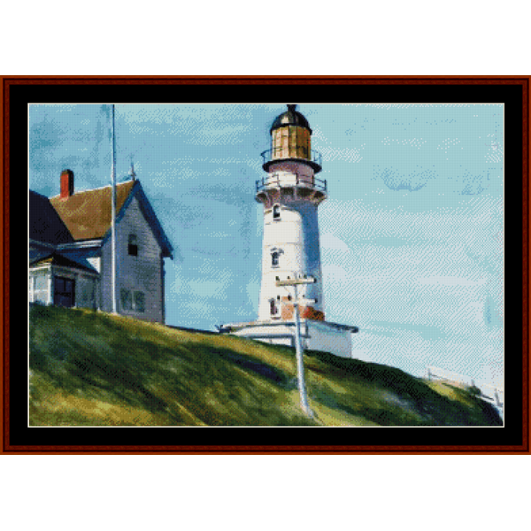 Lighthouse - Edward Hopper pdf cross stitch pattern