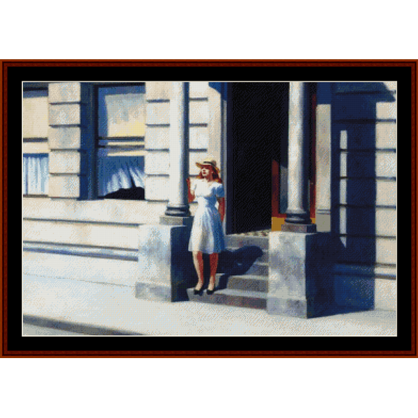 Summertime - Edward Hopper cross stitch pattern