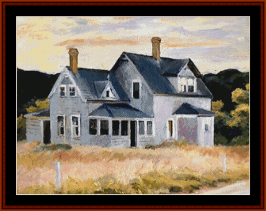 House by a Road - Edward Hopper pdf cross stitch pattern