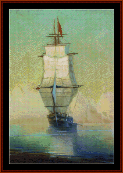 Ship - Aivazovsky cross stitch pattern