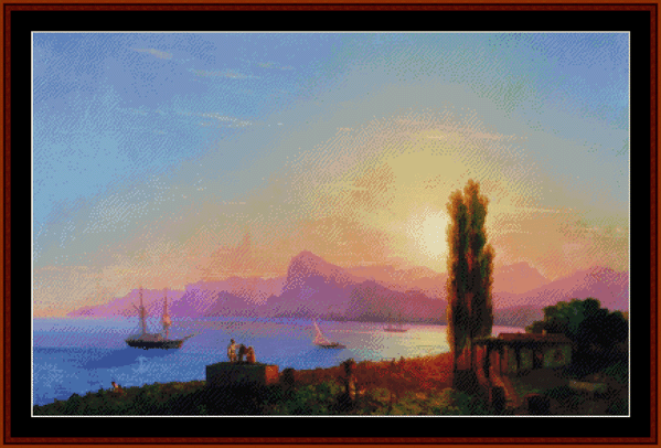 Sunset at Sea, 1856 - Aivazovsky cross stitch pattern