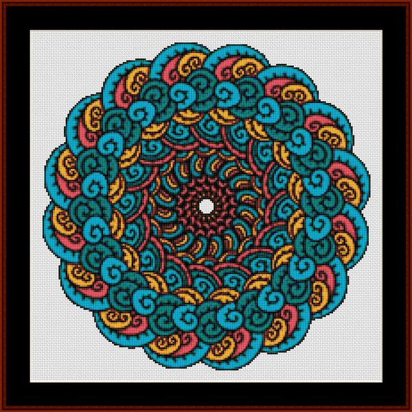 Mandala 87 - Small pdf cross stitch pattern