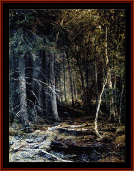Forest Horizons - Ivan Shishkin cross stitch pattern