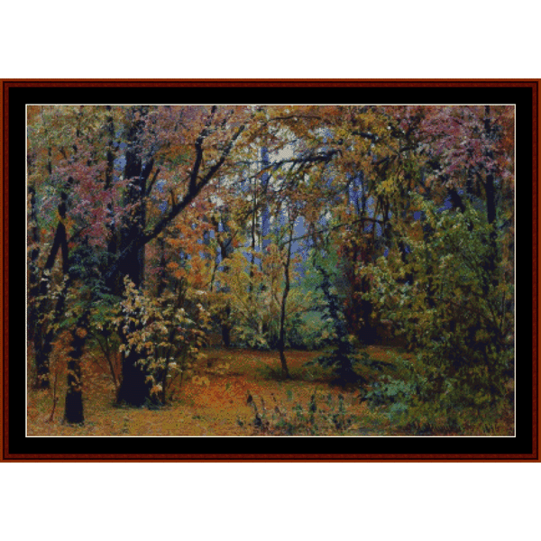 Autumn Forest, 1876 - Ivan Shishkin cross stitch pattern