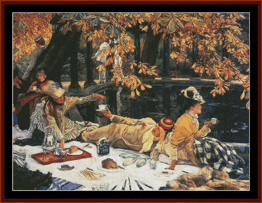 Holiday, 1876 - James Tissot pdf cross stitch pattern