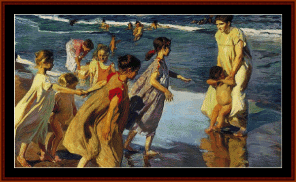 Summer, 1904 - Joaquín Sorolla pdf cross stitch pattern