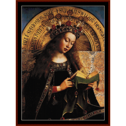 Virgin Mary - Jan van Eyck cross stitch pattern