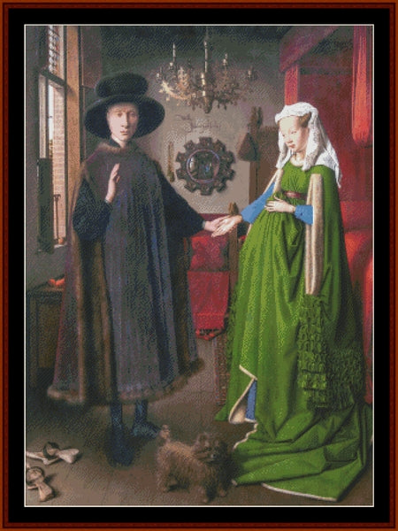 The Arnolfini Portrait - Jan van Eyck pdf cross stitch pattern
