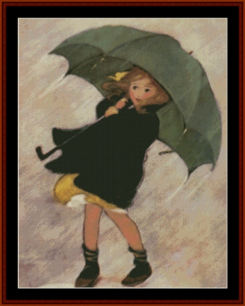 Rainy Day – Jesse Willcox Smith pdf cross stitch pattern