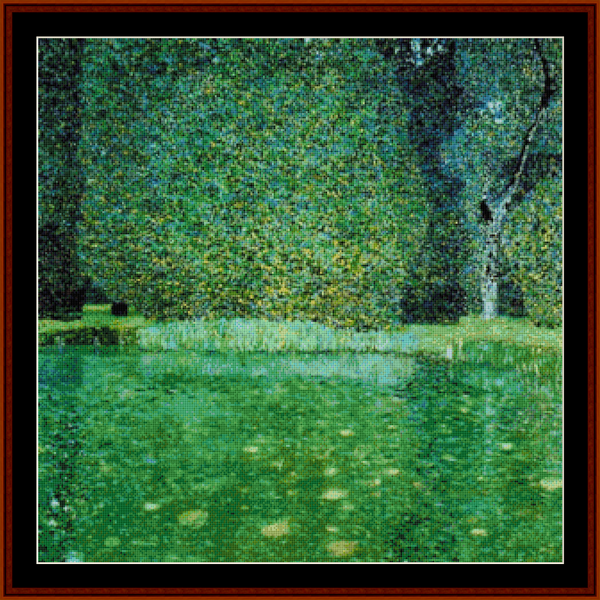 The Pond at the Castle Kammer - Gustav Klimt cross stitch pattern
