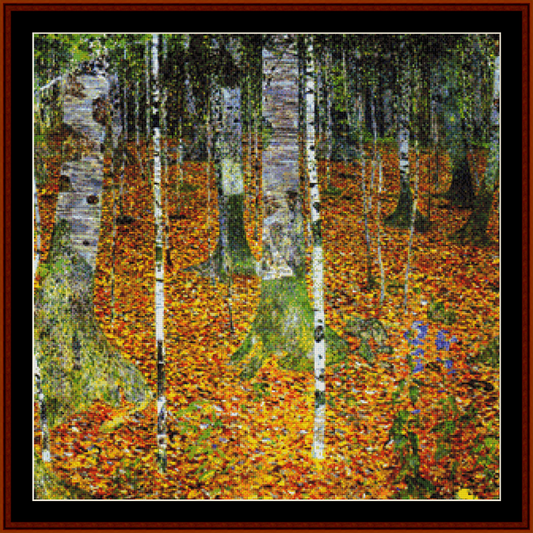 Birch Trees – Gustav Klimt cross stitch pattern