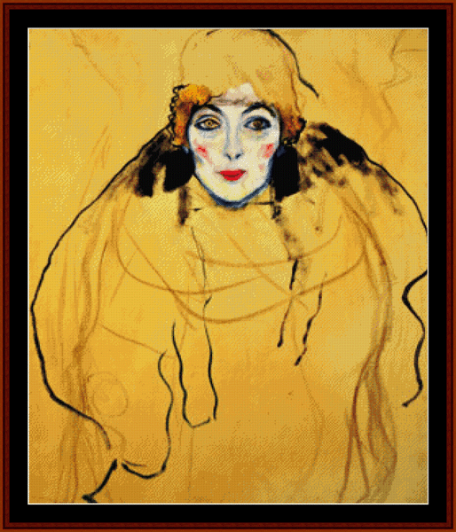 Female Head - Gustav Klimt cross stitch pattern