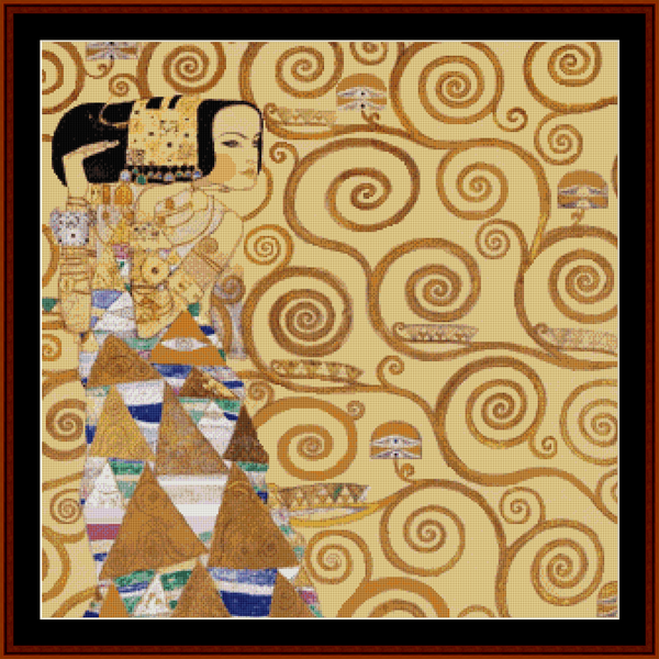Expectation – Gustav Klimt cross stitch pattern