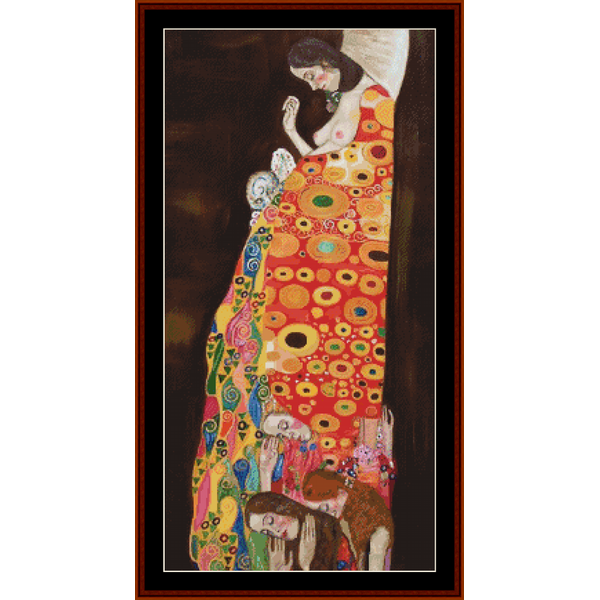 Hope II - Gustav Klimt cross stitch pattern