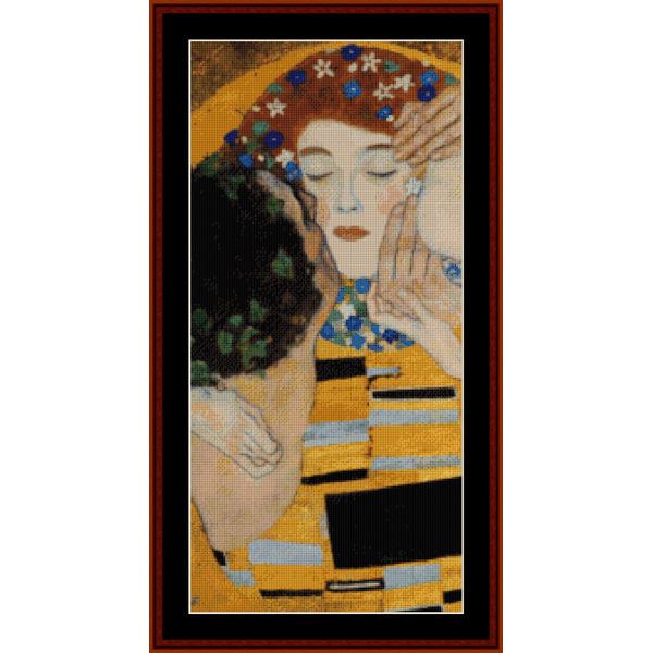 The Kiss, Detail II - Gustav Klimt pdf cross stitch pattern