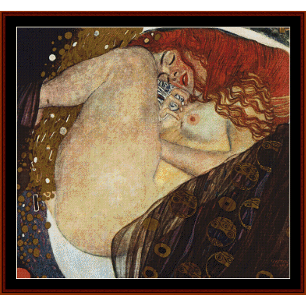Danae, 1908 - Gustav Klimt cross stitch pattern