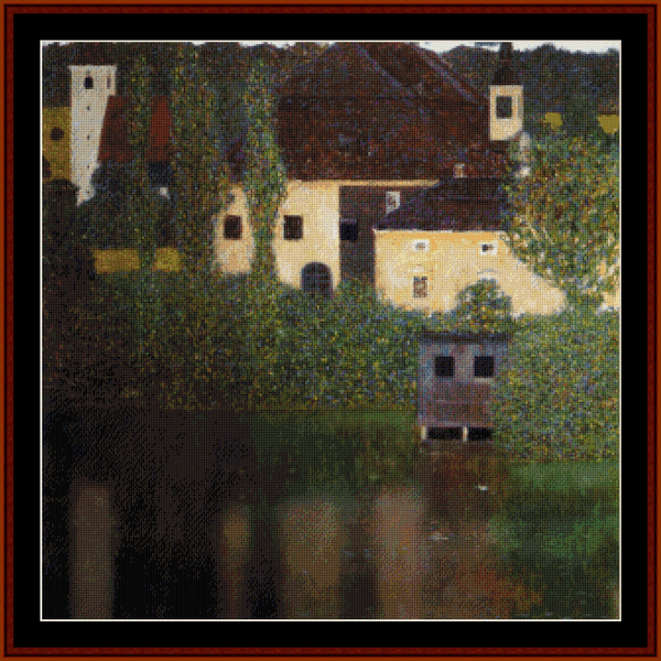 Water Castle - Gustav Klimt cross stitch pattern