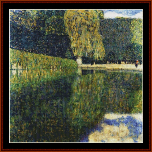 Schönbrunn Palace Garden - Gustav Klimt pdf cross stitch pattern