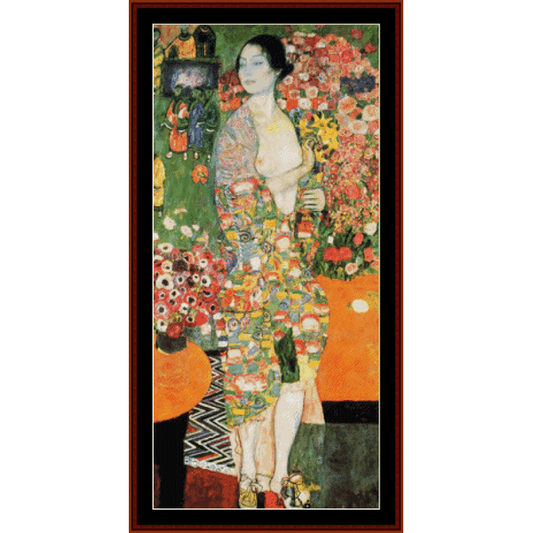The Dancer, 1918 - Gustav Klimt cross stitch pattern