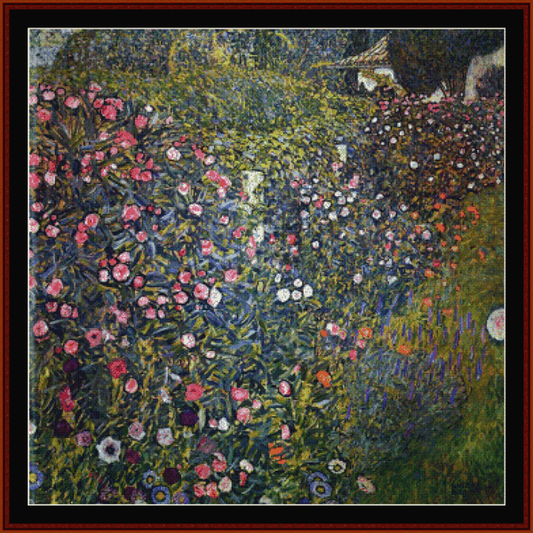Italian Horticultural Landscape - Gustav Klimt cross stitch pattern