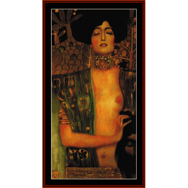 Judith II - Gustav Klimt pdf cross stitch pattern