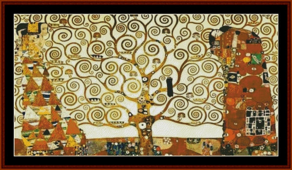 Tree of Life Frieze - Gustav Klimt pdf cross stitch pattern
