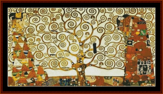 Tree of Life Frieze - Gustav Klimt pdf cross stitch pattern