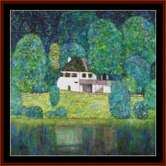 Litzlberg am Attersee - Gustav Klimt pdf cross stitch pattern