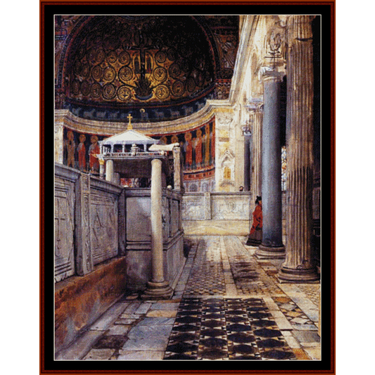 Church of San Clemente, Rome - Alma-Tadema cross stitch pattern