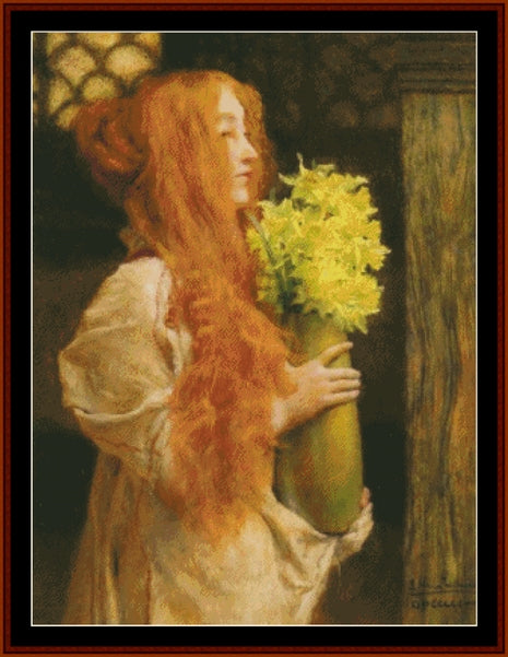 Spring Flowers - Sir Lawrence Alma-Tadema pdf cross stitch pattern