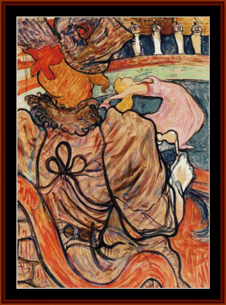 Divan Japonaise - Toulouse Lautrec pdf cross stitch pattern