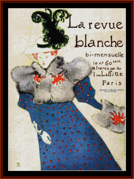 La Revue Blanche - Toulouse Lautrec cross stitch pattern