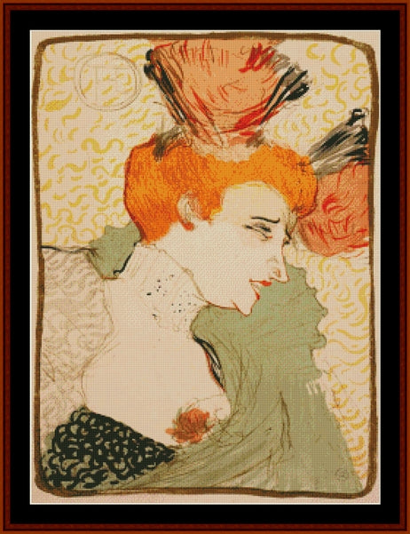 Marcelle Lender - Toulouse Lautrec pdf cross stitch pattern