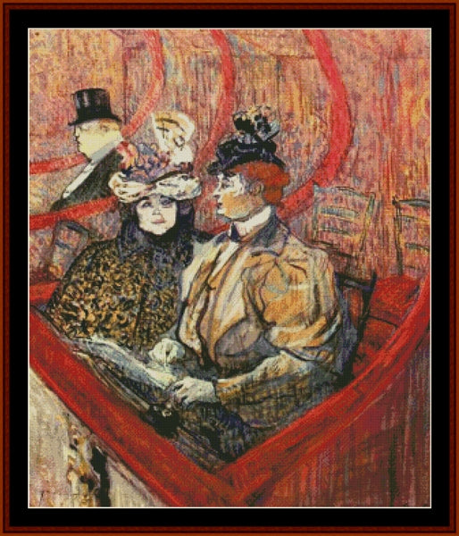 The Grand Tier - Toulouse Lautrec pdf cross stitch pattern