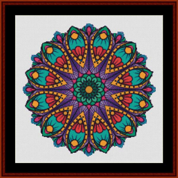 Mandala 100 cross stitch pattern
