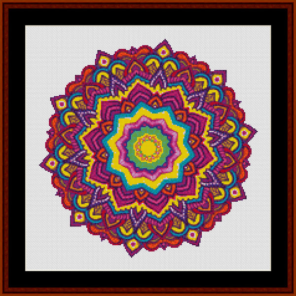 Mandala 104 - Small pdf cross stitch pattern