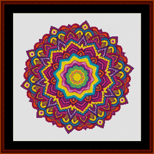 Mandala 104 - Small pdf cross stitch pattern