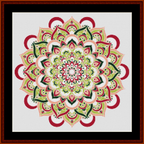 Mandala 107 - Small pdf cross stitch pattern