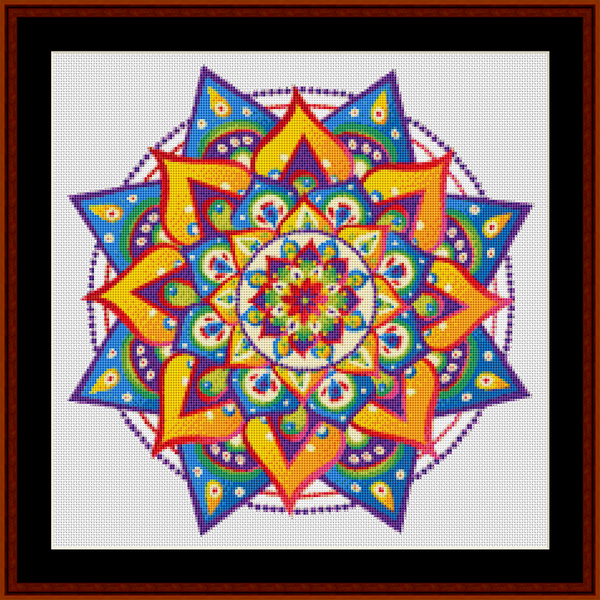 Mandala 108 - Small pdf cross stitch pattern