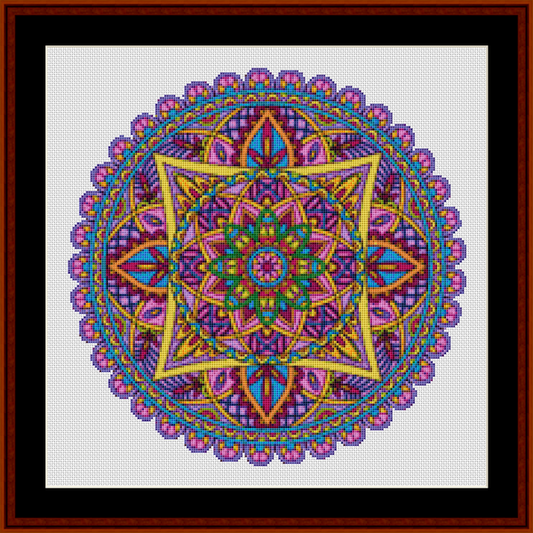 Mandala 112 - Small pdf cross stitch pattern
