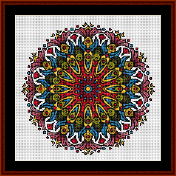 Mandala 115 - Small - pdf cross stitch pattern