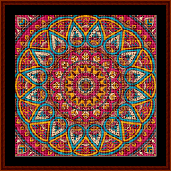 Mandala 118 - Small pdf cross stitch pattern