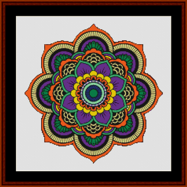 Mandala 121 - Small pdf cross stitch pattern